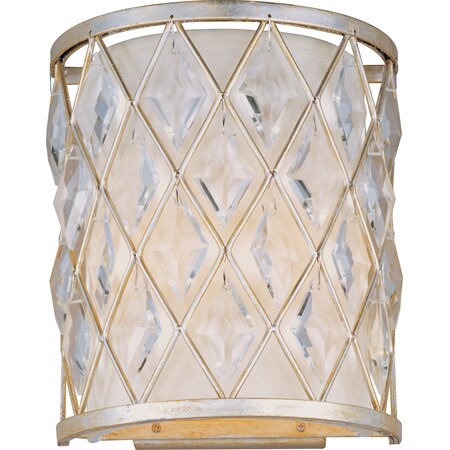 Maxim Lighting Diamond 2-Light 5" Wide Golden Silver Wall Sconce 21458OFGS